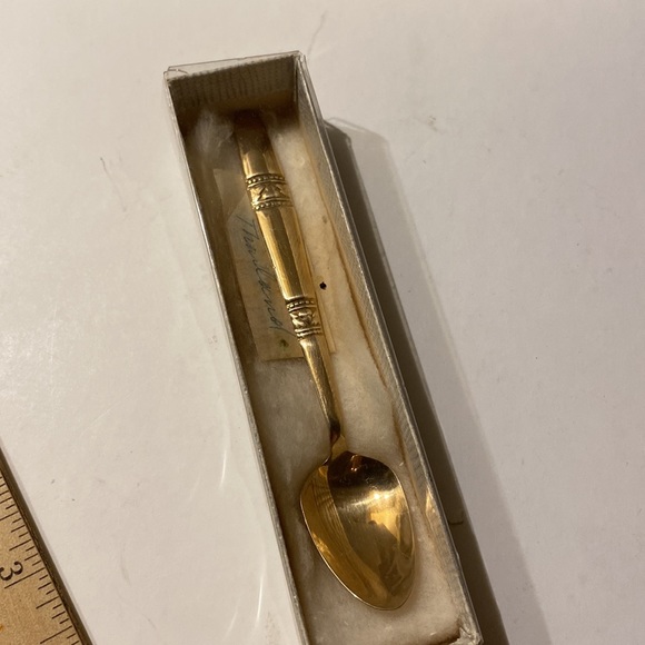 Vintage Siam Brass and Wood Serving Fork and Spoon - Picture 9 of 12